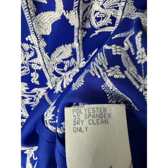 Tadashi Shoji Floral Embroidered‎ Neoprene Mini Fit & Flare Dress Size S - Picture 6 of 7